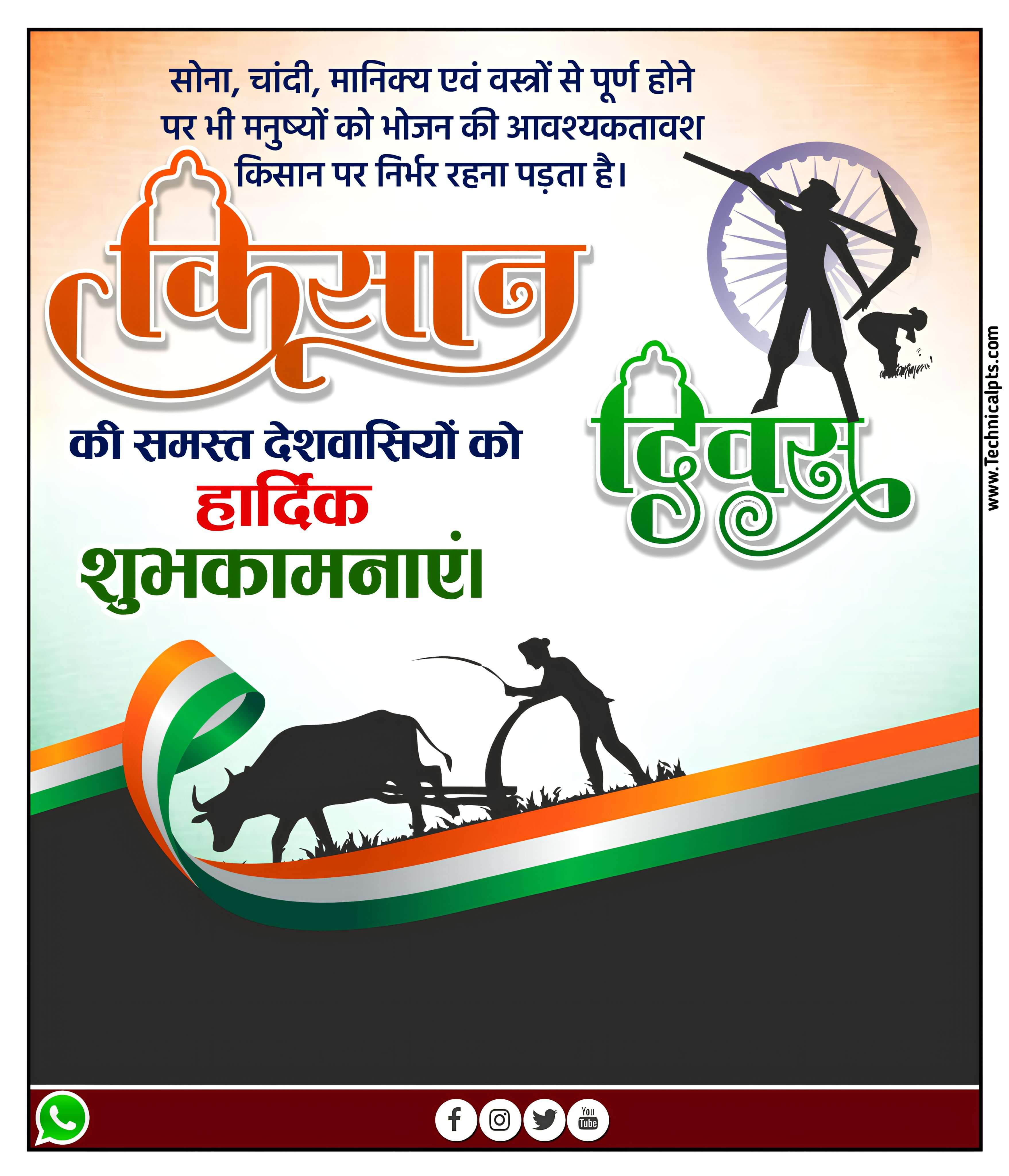 Farmers Day poster PLP file download|  Kisan Divas poster Kaise banaen| Kisan Divas banner editing 2023